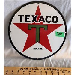 PORCELAIN TEXACO SIGN, REPRO