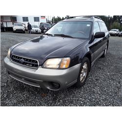 F3 --  2003 Subaru Outback 3.0 , Black , 210312  KM's