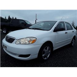 C4 --  2005 Toyota Corolla CE , White , 139969  KM's