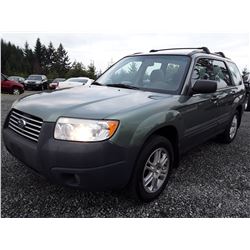 D6 --  2007 Subaru Forester 2.5x , Green , 226321  KM's