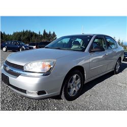 D2 --  2004 Chevrolet Malibu Lt , Silver , 192962  KM's