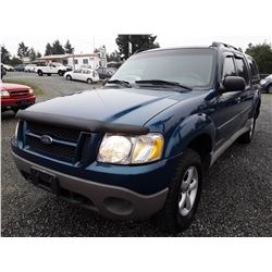 I4 --  2002 Ford Explorer Sport Trak , Blue , 227995  KM's