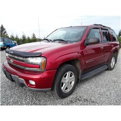 I5 --  2002 Chevrloet Trailblazer , Red , 180427  KM's