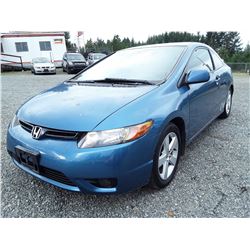 E3 --  2007 Honda Civic LX , Blue , 228199  KM's