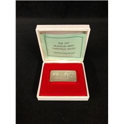THE 1977 FRANKLIN MINT CHRISTMAS INGOT "MAKING GINGERBREAD"