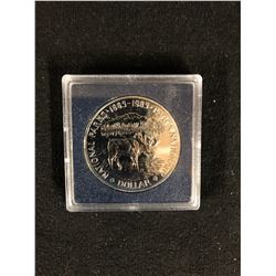 1985 CANADA NATIONAL PARKS CENTENNIAL PROOF SILVER DOLLAR COIN  .500 SILVER