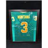 Image 1 : JOE MONTANA SIGNED NOTRE DAME FRAMED FOOTBALL JERSEY W/ GRID IRON GREATS COA