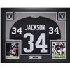 Image 1 : Bo Jackson Signed Raiders 35" x 43" Custom Framed Jersey (JSA COA)