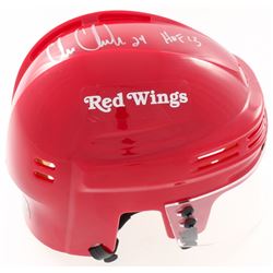 Chris Chelios Signed Red Wings Mini Helmet Inscribed "HOF 2013" (Schwartz COA)