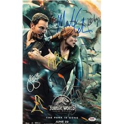 "Jurassic World: Fallen Kingdom" 11" x 17" Movie Poster Photo Signed by (10) w/ (PSA LOA)