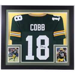 Randall Cobb Signed Packers 31x35 Custom Framed Jersey (JSA COA)