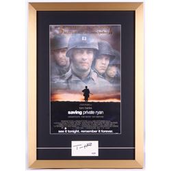 Tom Hanks Signed "Saving Private Ryan" 17x24.5 Custom Framed Cut Display (PSA COA)
