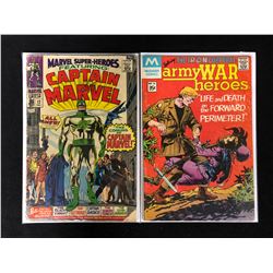 COMIC BOOK LOT (CAPTAIN MARVEL/ ARMY WAR HEROES)