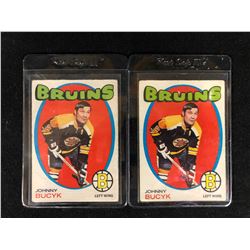 1971-72 O-PEE-CHEE #35 JOHNNY BUCYK HOCKEY CARD LOT