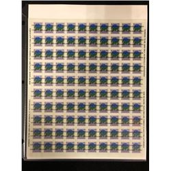CANADIAN ONE CENT UNCUT STAMPS SHEET