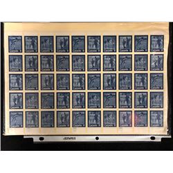 CANADIAN EIGHT CENTS UNCUT STAMPS SHEET