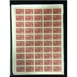 CANADIAN THREE CENT UNCUT STAMPS SHEET
