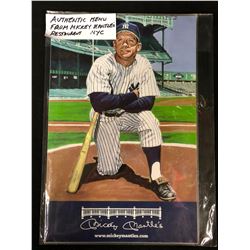 AUTHENTIC MENU FROM MICKEY MANTLES RESTAURANT (NYC)