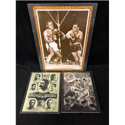 VINTAGE BOXING ILLUSTRATED PRINTS