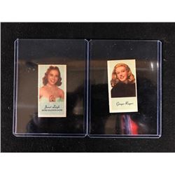 1950 PEERLESS WEIGHING AND VENDING MACHINE CORP. TRADING CARDS (GINGER ROGERS/ JANET LEIGH)