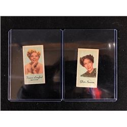 1950 PEERLESS WEIGHING AND VENDING MACHINE CORP. TRADING CARDS (GLORIA SWANSON/FRANCIS LANGFORD)