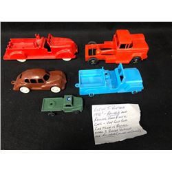 1950'S HARD PLASTIC CAR/ TRUCKS LOT (MADE IN CANADA)