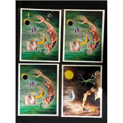 JUSTIN GEDAK ABSTRACT PRINTS LOT (12" X 18")