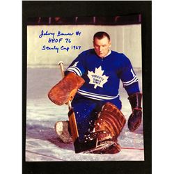JOHNNY BOWER AUTOGRAPHED 8" X 10" COLOR  PHOTO