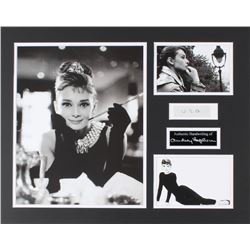 Audrey Hepburn 16x20 Custom Matted Cut Display(1) Hand Written Word from Envelope Beckett LOA Copy