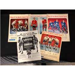 SPORTS FAN SOUVENIR LOT (HOCKEY/ BOXING PRINTS)
