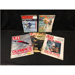 VINTAGE LIFE MAGAZINES & SPORTS BOOKS LOT