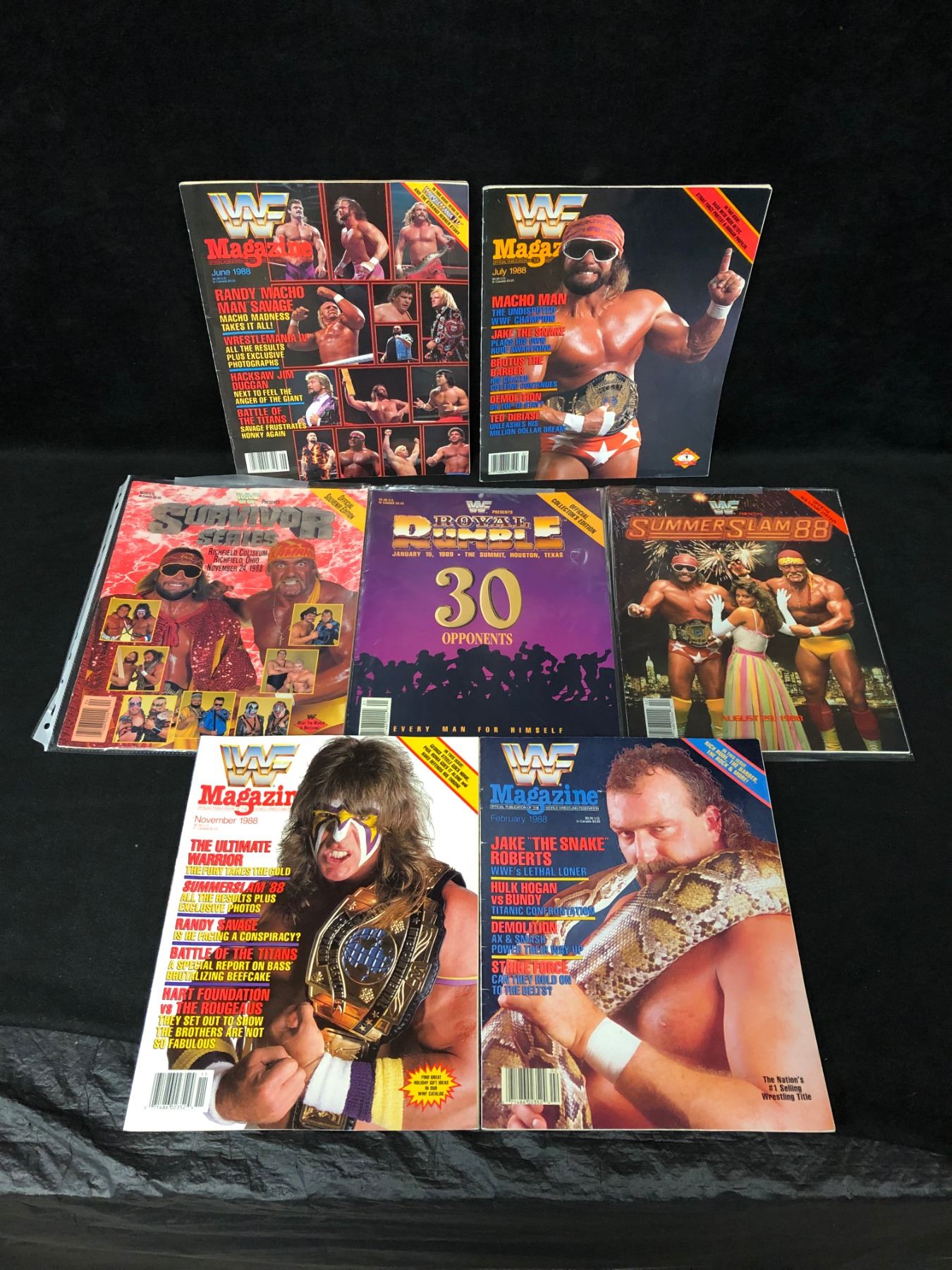 VINTAGE WWF WRESTLING MAGAZINES LOT