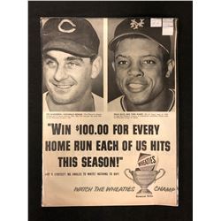 1950 WHEATIES BASEBALL AD (KLUSZEWSKI/ MAYS)