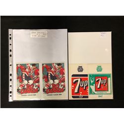1974 TEAM CANADA VS. USSR POSTCARDS W/ VINTAGE 7UP DECALS