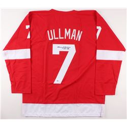 Norm Ullman Signed Red Wings Jersey Inscribed "HOF 82" (Beckett COA)