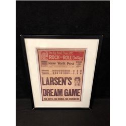 1956 NEW YORK POST NEWSPAPER COVER (FRAMED)