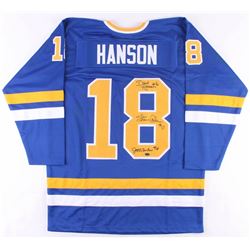 Jeff Carlson, Steve Carlson & David Hanson Signed "Slap Shot" Chiefs Jersey (Schwartz COA)