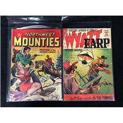VINTAGE COMIC BOOK LOT (NORTHWEST MOUNTIES/ WYATT EARP)