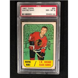 1967 TOPPS #55 WAYNE MAKI (NM-MT 8) PSA GRADED