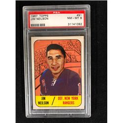 1967 TOPPS #91 JIM NEILSON (NM-MT 8) PSA GRADED
