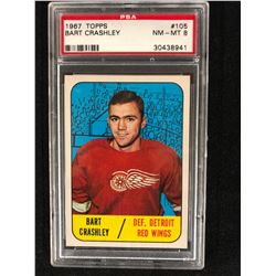 1967 TOPPS #105 BART CRASHLEY (NM-MT 8) PSA GRADED