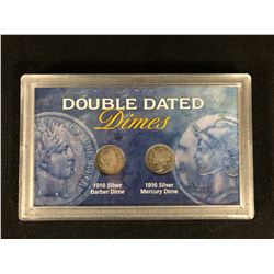 DOUBLE DATED DIMES (1916 SILVER BARBER DIME/ 1916 SILVER MERCURY DIME)
