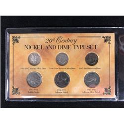 20TH CENTURY NICKEL AND DIME TYPESET