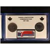 Image 2 : CANADA CONSTITUTION COMMEMORATIVES 1867-1982 COINS/ STAMP SET