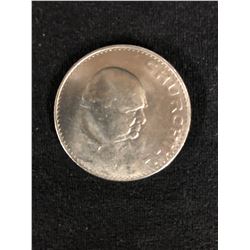 1965 ELIZABETH II DEI GRATIA REGINA F.D. CHURCHILL COIN .925 SILVER