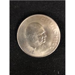 1965 ELIZABETH II DEI GRATIA REGINA F.D. CHURCHILL COIN .925 SILVER