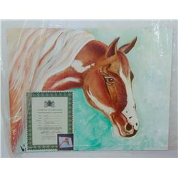 201) "FREEDOM" WILLIAM VERDULT OIL ON ARTIST PAPER