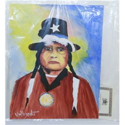 249) "CHIEF TOSH-A-WAH" WILLIAM VERDULT OIL ON