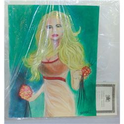 253) "DUAL BOUQUET" WILLIAM VERDULT OIL ON ARTIST