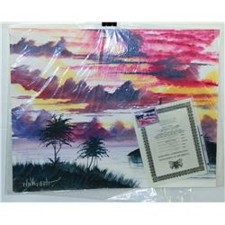 240) "THROUGH" WILLIAM VERDULT OIL ON ARTIST PAPER